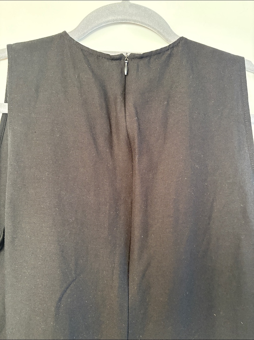 Zara Black Linen Blend A Line Maxi Dress S EUC - Picture 6 of 6